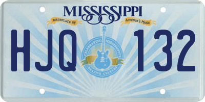 MS license plate HJQ132
