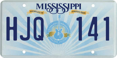 MS license plate HJQ141
