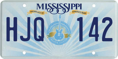 MS license plate HJQ142