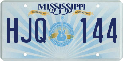 MS license plate HJQ144