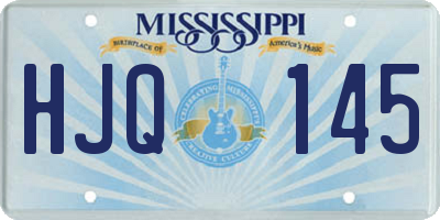 MS license plate HJQ145
