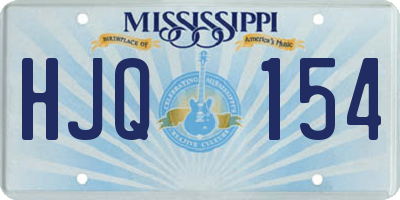 MS license plate HJQ154