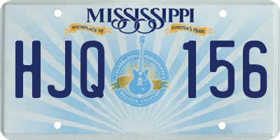 MS license plate HJQ156