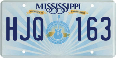 MS license plate HJQ163