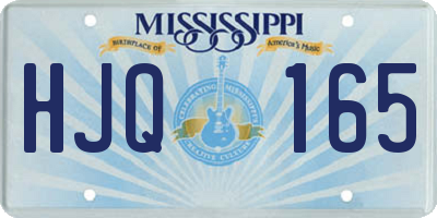MS license plate HJQ165