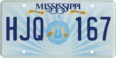 MS license plate HJQ167