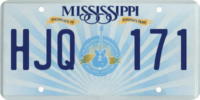 MS license plate HJQ171