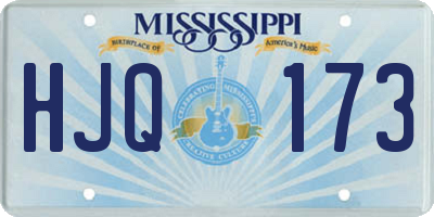 MS license plate HJQ173