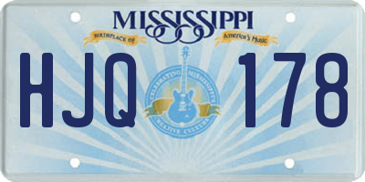 MS license plate HJQ178