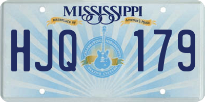 MS license plate HJQ179