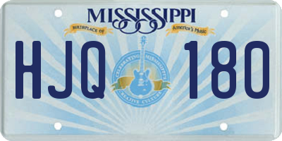 MS license plate HJQ180