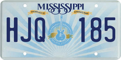 MS license plate HJQ185