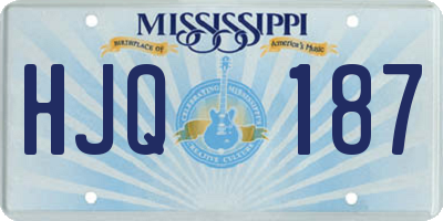 MS license plate HJQ187
