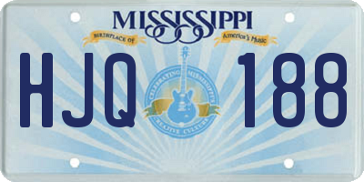 MS license plate HJQ188