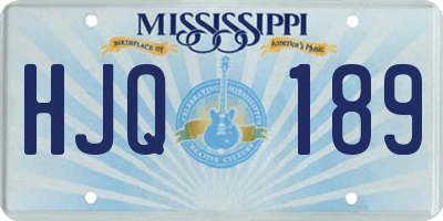 MS license plate HJQ189