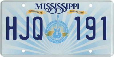 MS license plate HJQ191