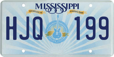 MS license plate HJQ199