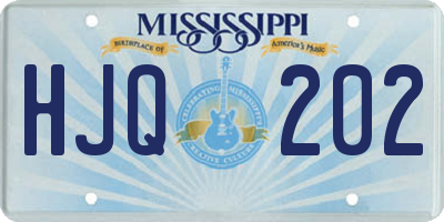 MS license plate HJQ202