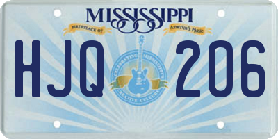 MS license plate HJQ206