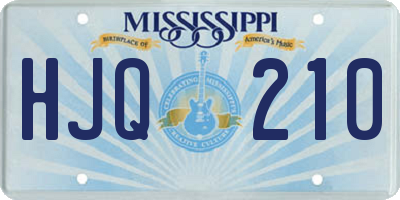 MS license plate HJQ210