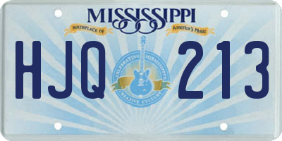 MS license plate HJQ213