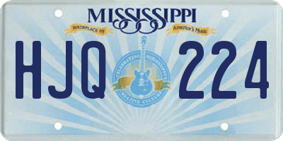 MS license plate HJQ224