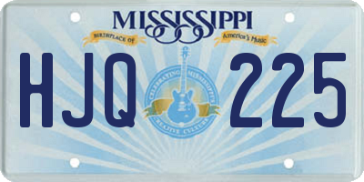 MS license plate HJQ225