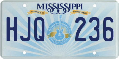 MS license plate HJQ236