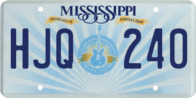 MS license plate HJQ240