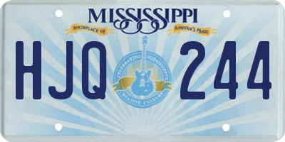 MS license plate HJQ244