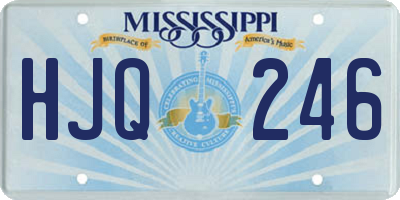 MS license plate HJQ246