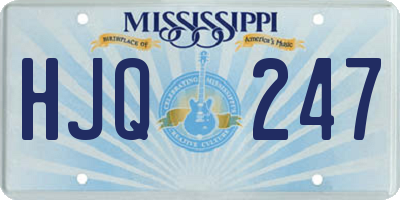 MS license plate HJQ247