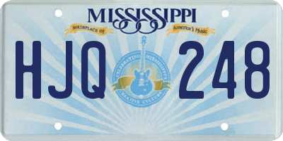 MS license plate HJQ248