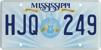 MS license plate HJQ249
