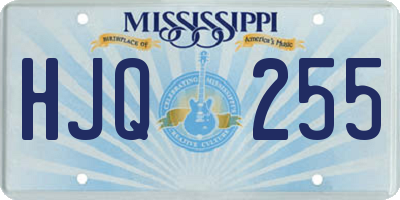 MS license plate HJQ255