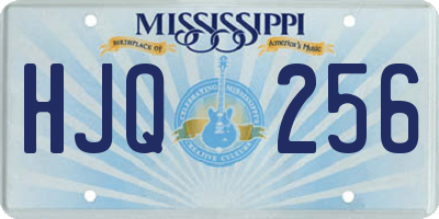 MS license plate HJQ256