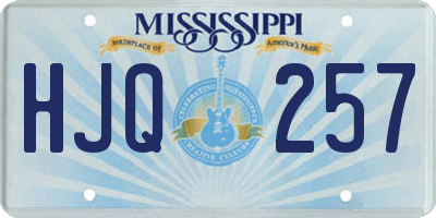 MS license plate HJQ257