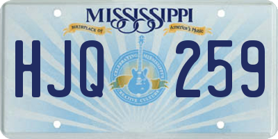MS license plate HJQ259