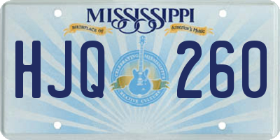 MS license plate HJQ260