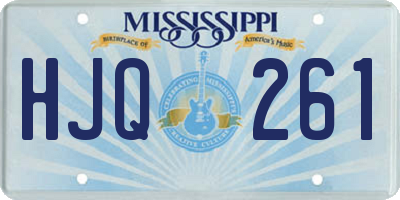 MS license plate HJQ261