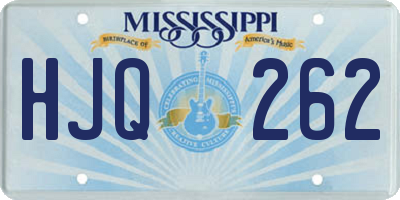 MS license plate HJQ262