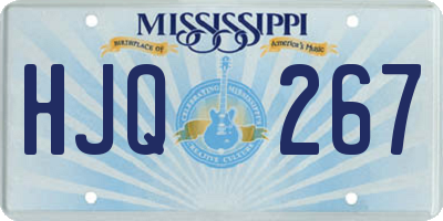 MS license plate HJQ267