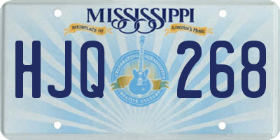 MS license plate HJQ268