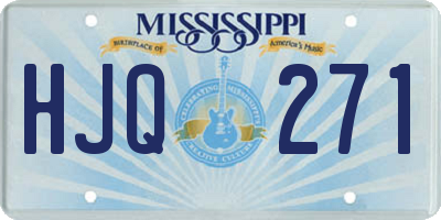 MS license plate HJQ271