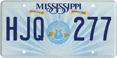 MS license plate HJQ277