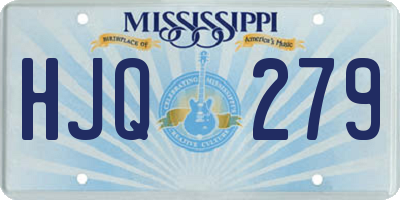 MS license plate HJQ279