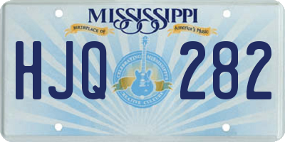 MS license plate HJQ282