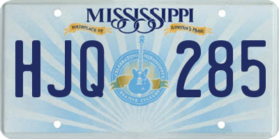 MS license plate HJQ285