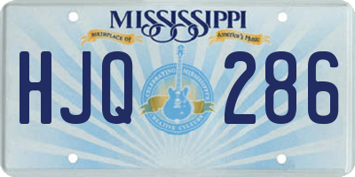 MS license plate HJQ286