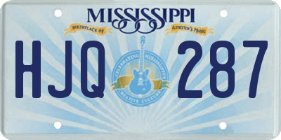 MS license plate HJQ287